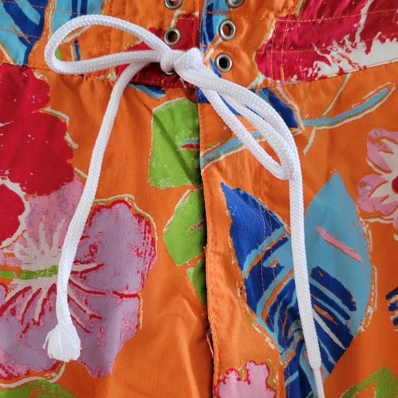 Vtg Polo Ralph Lauren Sport Mens Swim Shorts Sz 30 Floral - Picture 2 of 8